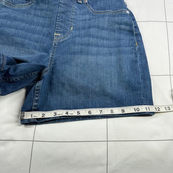 Spanx Shorts Womens XS Blue Vintage Indigo Jean Shaping Denim High Rise Stretch - Picture 12 of 12